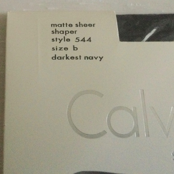 Vintage Calvin Klein Style #544 Shaper Matte Sheer Darkest Navy Size B USA - Picture 2 of 5